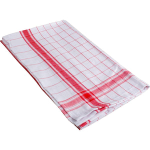 Klika - Asciugamano Adalynne, ft 50 x 70 cm, a quadri, rosso, conf. da 3