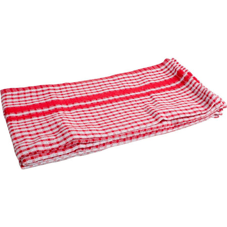 Klika -  Handdoek, ft 50 x 70 cm, gewafeld, rood, pak van 3 stuks