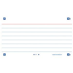 Oxford - Flashcard OXF 2.0 75x125mm 80vel GRAM LINE BLANC | Retrait de 80 feuilles