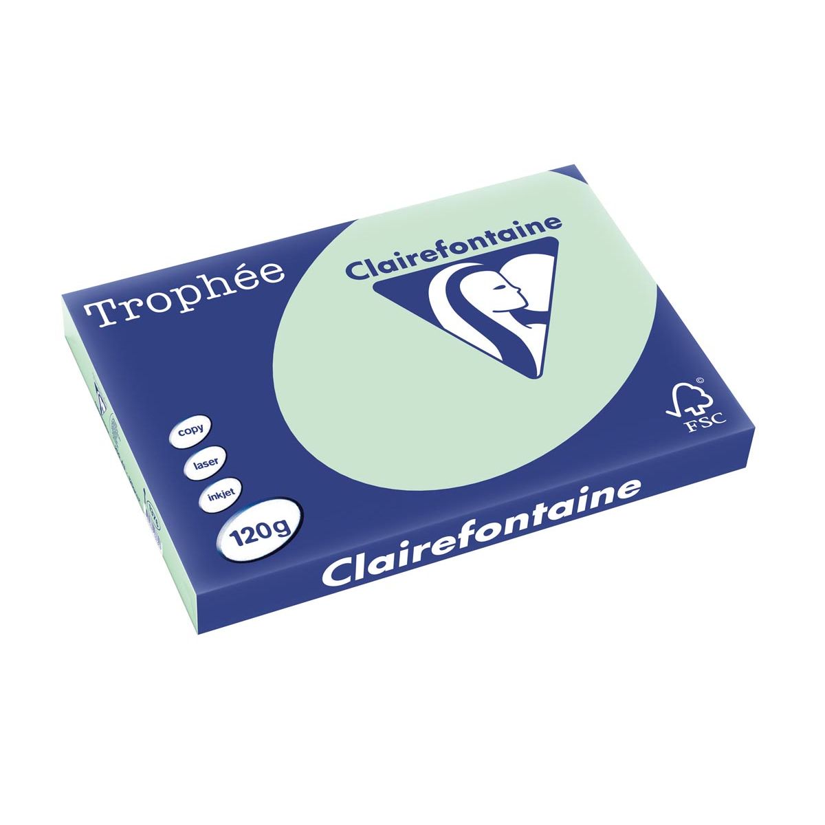 Clairefontaine -  Trophée tel, gekleurd papier, A3, 120 g, 250 vel, groen
