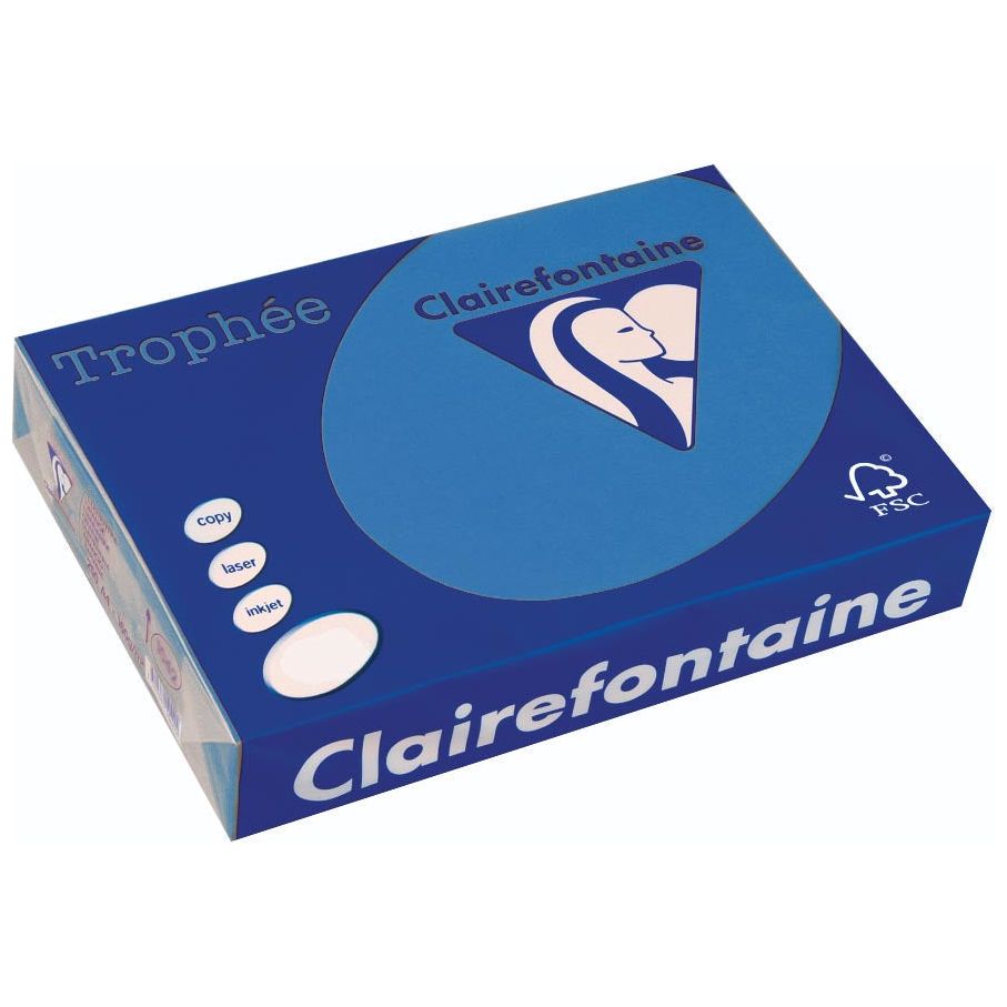 Clairefontaine - Trophée Intens, gekleurd papier, A3, 120 g, 250 vel, turkoois