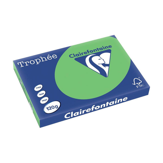 Clairefontaine - Trophée Intens, gekleurd papier, A3, 120 g, 250 vel, grasgroen