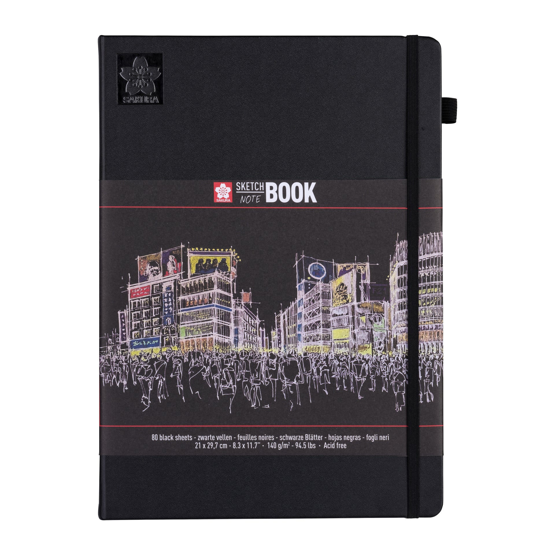 Sakura -  Schetsboek 80 zwarte vellen 210x297mm zwart | 5 stuks
