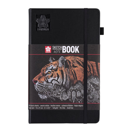 Sakura -  Schetsboek 80 zwarte vellen 130x210mm zwart