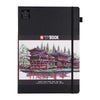 Sakura - Quaderno da disegno 80 fogli bianchi 140gr 210x297mm nero | 5 pezzi
