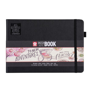 Sakura - Sketchbook 80 white sheets 140gr 210x148mm black