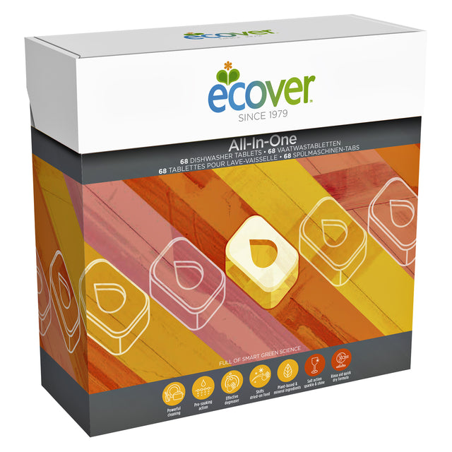 ECOVER - ECOVER -Geschirrspüler Tabletten, Schachtel mit 68 Teilen