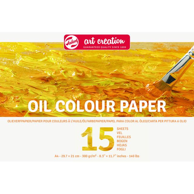 Talens Art Creation - Art Creation olieverfpapier, 300 g/m², ft A4, blok van 15 vel