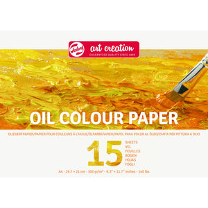 Talens Art Creation - Oil painting paper Art Creation 15 white sheets 300gr A4 yellow | 3 pieces