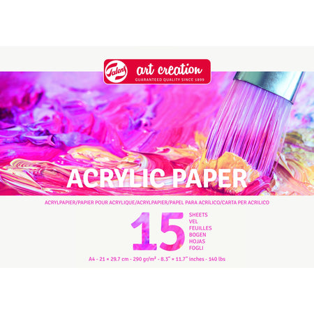 Talens Art Creation - Acrylfarbenpapier Art Creation A4 15 Blatt 290gr | 3 Stück