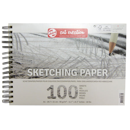 Talens Art Creation – Skizzenpapier Art Creation 100 weiße Blätter 90 g 297 x 210 mm grau