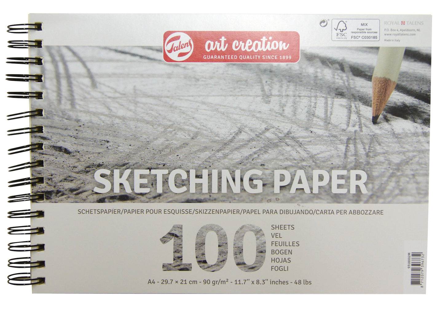 Talens Art Creation - Carta da disegno Art Creation 100 fogli bianchi 90gr 297x210mm grigio | 3 pezzi