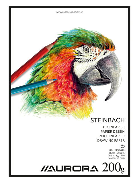 Aurora -  Tekenblok  a4 20 vel 200gr steinbach | 5 stuks