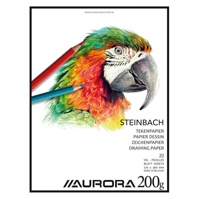 Aurora - Zeichnenblock Aurora 27x36cm 20 Vel 200gr Steinbach | 1 Stück