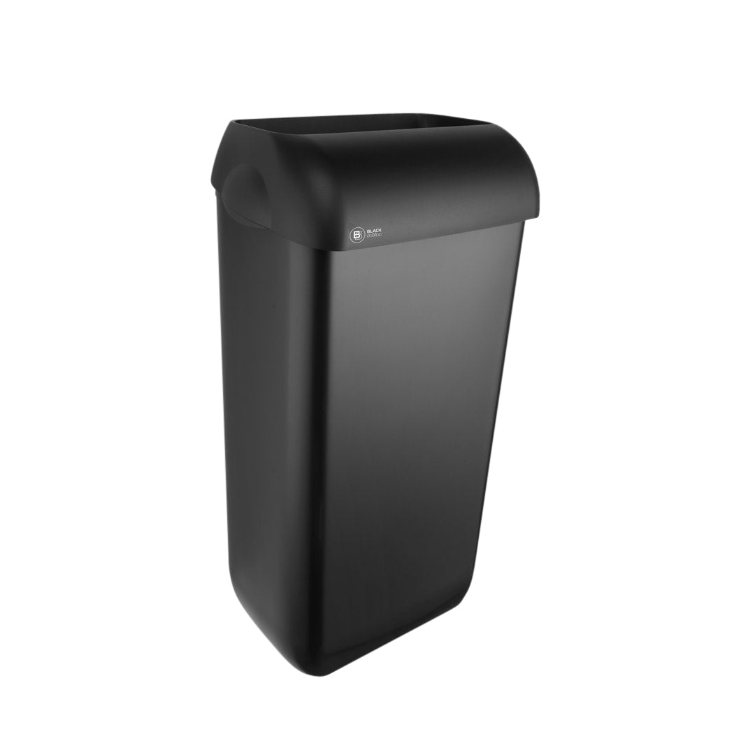 BlackSatino -  Afvalbak open inworp 23 liter zwart 331830