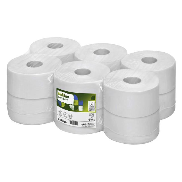 Satino von WEPA - Toilettenpapier Satino Komfort JT1 2LGS 180 m Weiß | 12 Rollenpackungen