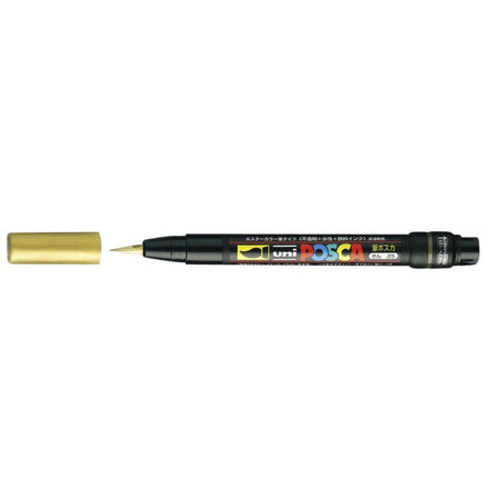 Posca - Marqueur Uni PCF350 Pinceau 1-10mm or