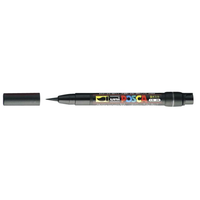 Posca -  Paintmarker uni  pcf350 brush 1-10mm zwart | 5 stuks