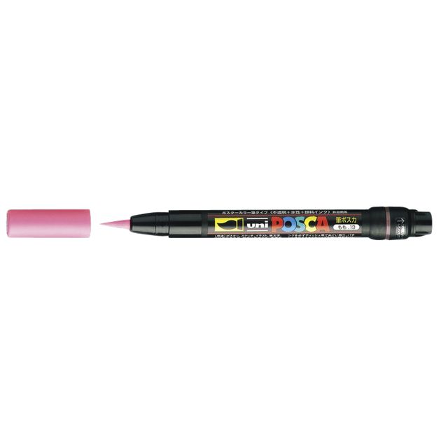 Posca -  Paintmarker Uni  PCF350 Brush 1-10mm rood | 5 stuks
