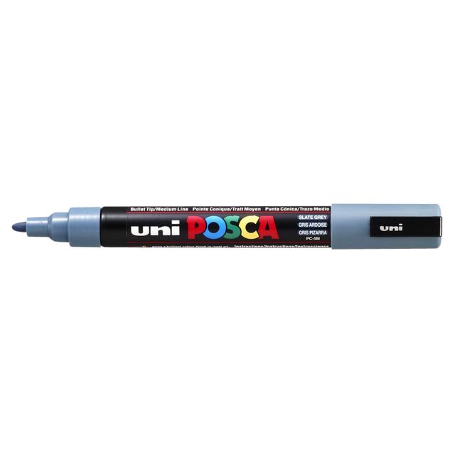 Posca -  Paintmarker Uni  PC5M medium leisteengrijs | 6 stuks