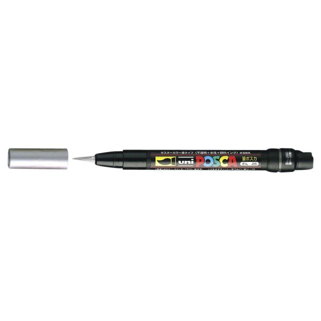 Posca - Brushverfstift PCF350 zilver | 5 stuks