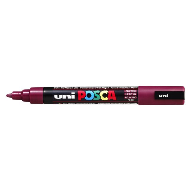 Posca - Verfstift  pc5m m wijnrood | 12 stuks