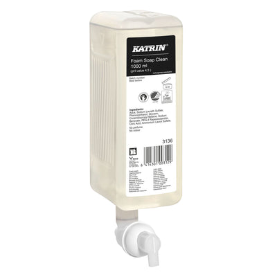 Katrin - Savon pour les mains Mousse propre 1000ml 3136 | 6 pièces