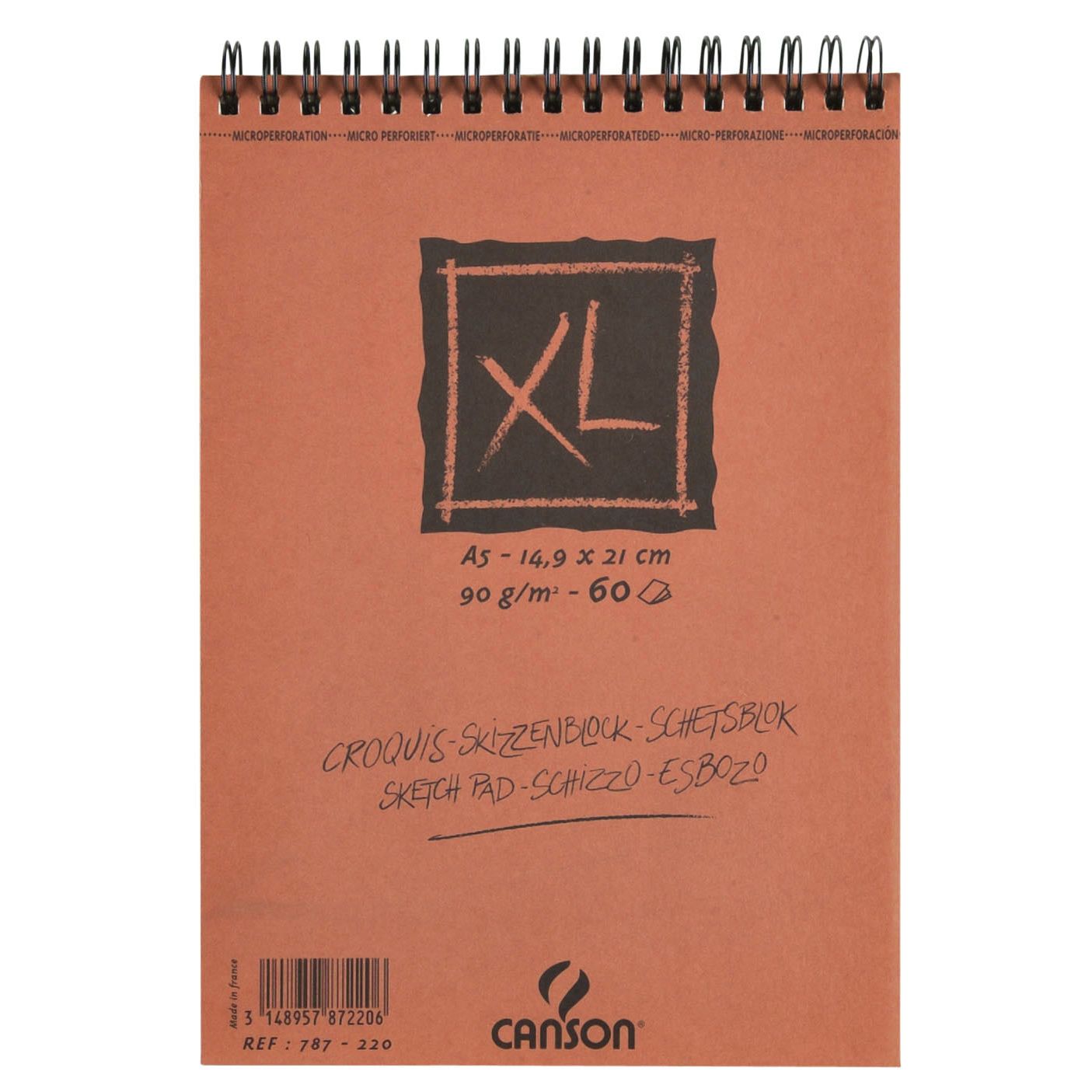 Canson - Papel boceto XL Sketch 60 hojas 90gr A5 blanco marfil