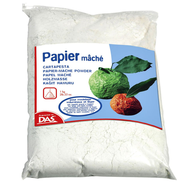 DAS - Papel maché en polvo 1000 gramos blanco