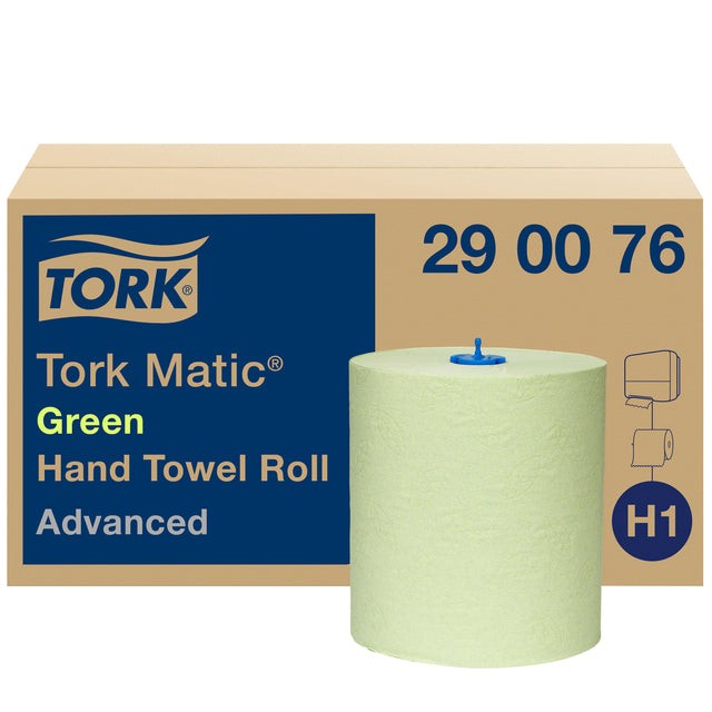 Tork - Rouleau de serviettes H1 Matic Advanced 2 couches 150m vert 290076