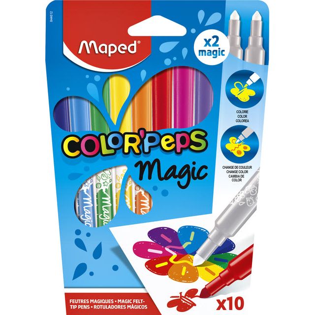 Mappé - Ensemble magique de couleur mapée en stylo de stylo Á 10 couleurs | Blister un 10 morceau