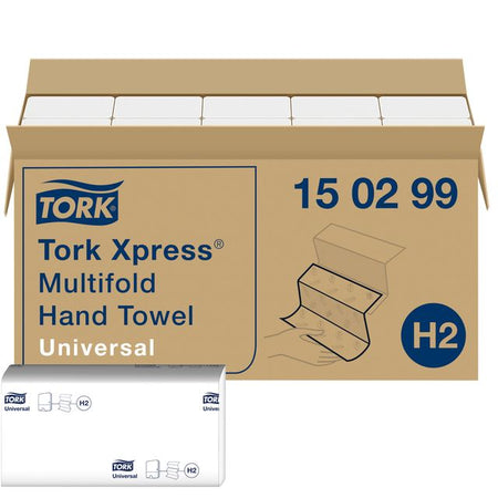 Tork - Asciugamano H2 Xpress Universale multipiega 2 strati 213x234mm 20x237 foglio bianco 150299