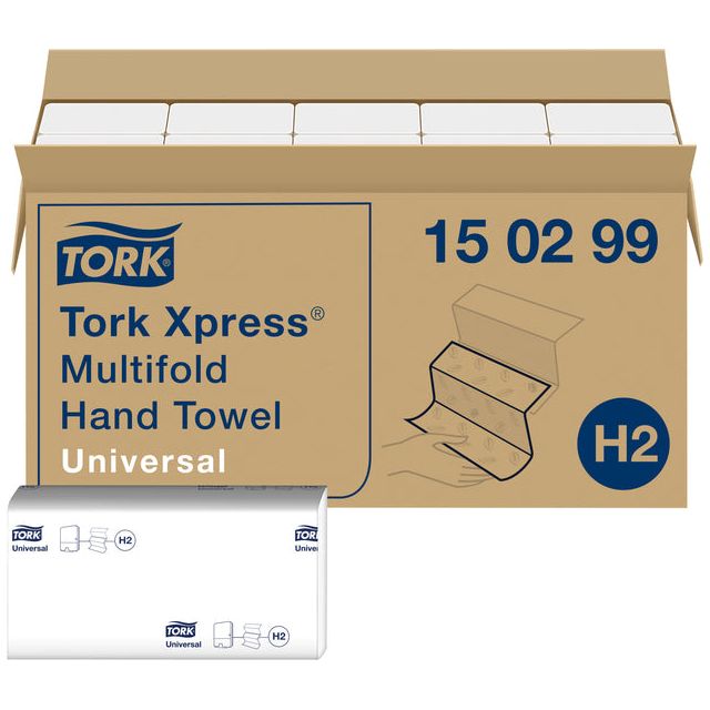 Tork - Papieren handdoek Xpress Basis H2 multifold universal 2-laags wit 150299