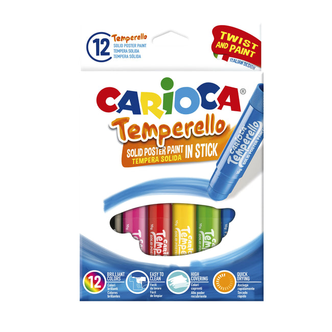 Carioca -  Plakkaatverf  temperello 12 stuks