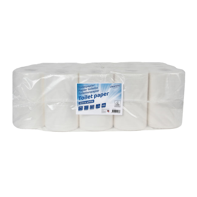 Cleaninq - Toilet paper 2-ply 400 sheets extra white