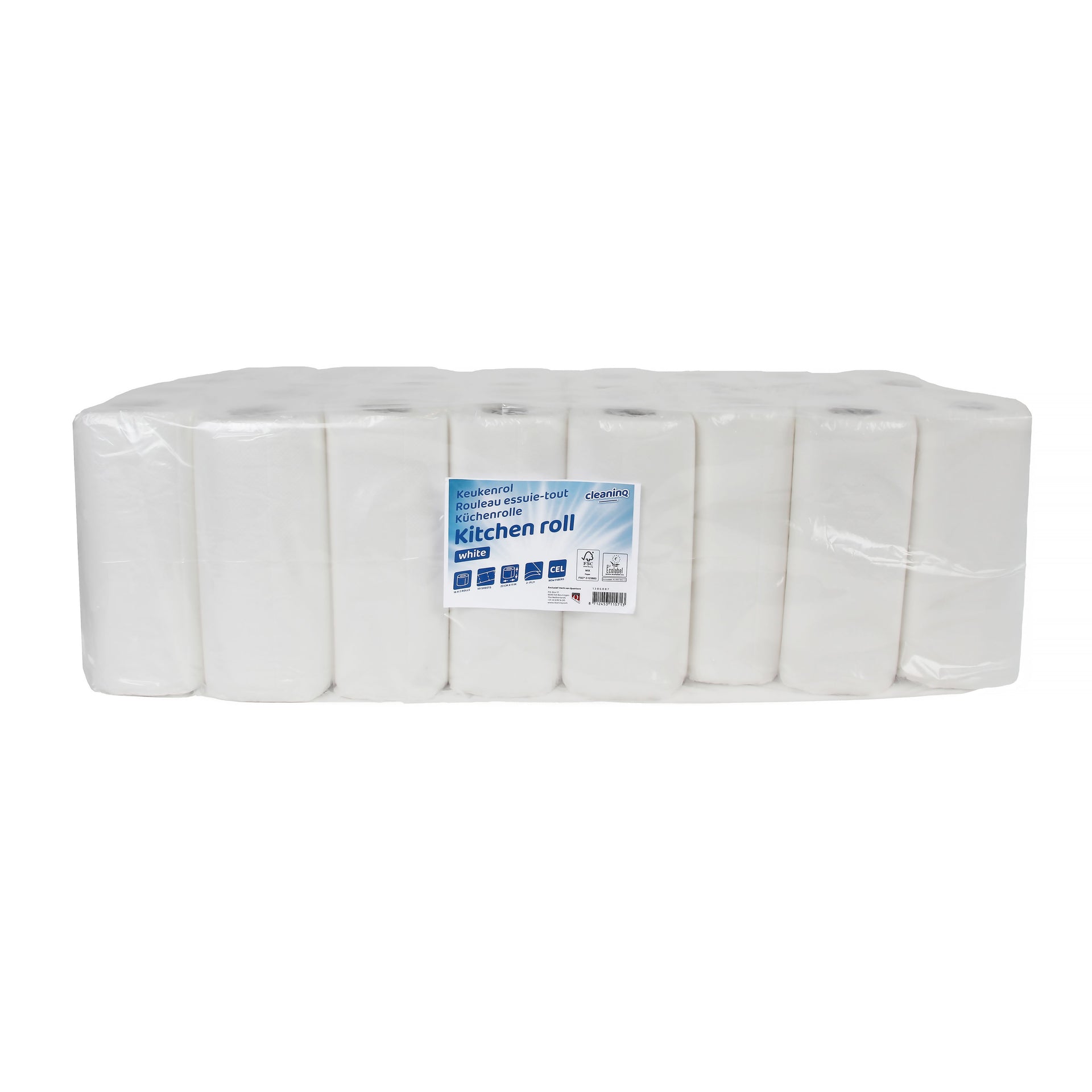 Cleaninq -  Keukenrol  2laags 50 vel wit