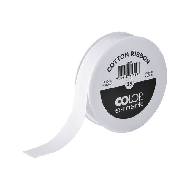 Colop - Tekststempel E-Mark katoenen lint 25mm x 25m