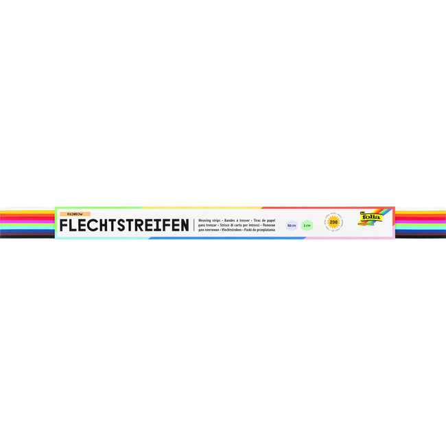 Folia Paper - Braiding strips Folia 50x1cm 130gr 200 strips assorted colors