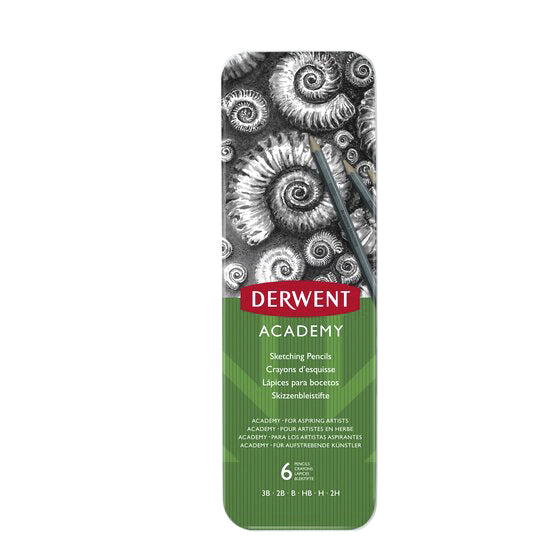 Derwent - Sketching Pencils Academy scatola da 6 pezzi