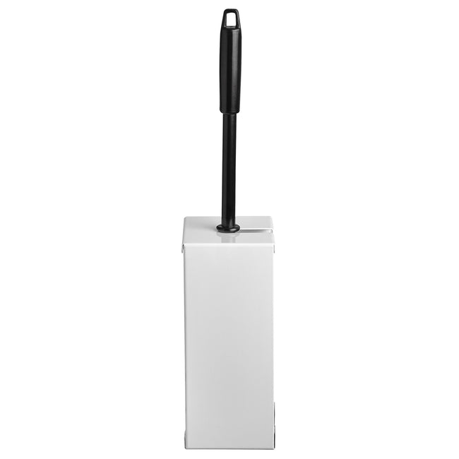 Quantore - Ensemble brosse WC Quartzline acier inoxydable blanc 448901