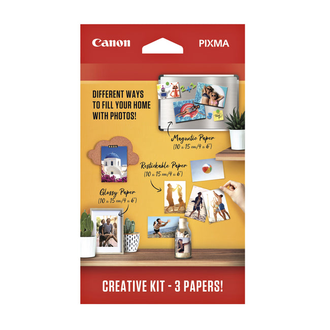 Canon - Kit creativo carta fotografica con 3 tipi di carta 60 fogli