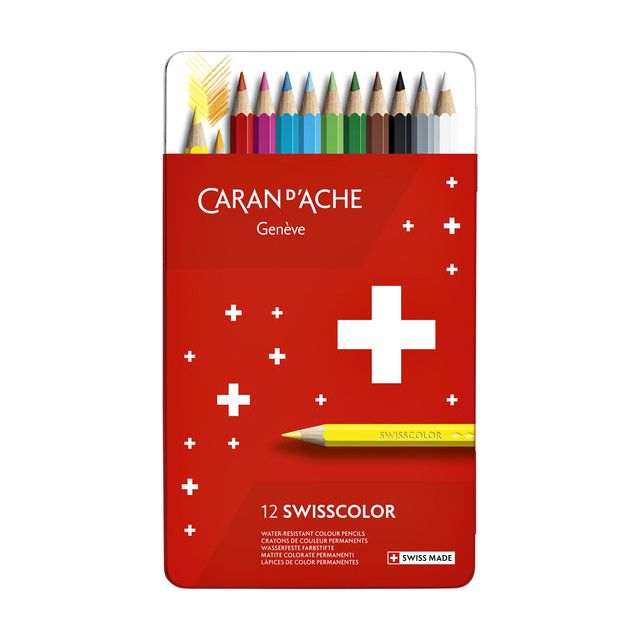 Caran D'Che - Crayons de couleur Caran D'Che Swisscolor 12 pièces Ass | Box a 12 pièces