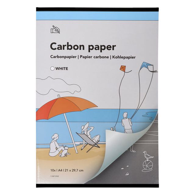 Qbasic - Carbonpapier A4 21x29,7cm 10x wit | 12 stuks