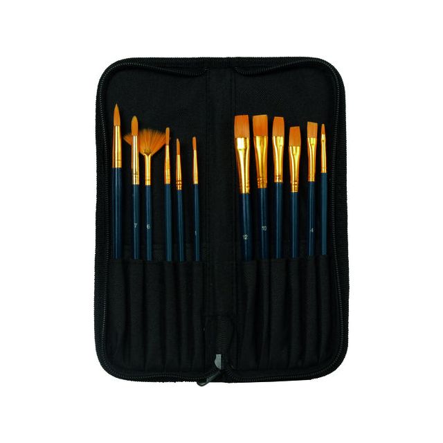 Conda - Kwasten set conda synthetisch 12 stuks in etui | 24 stuks