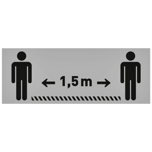 OPUS 2 - Adesivo da pavimento 40x15 cm grigio chiaro/nero