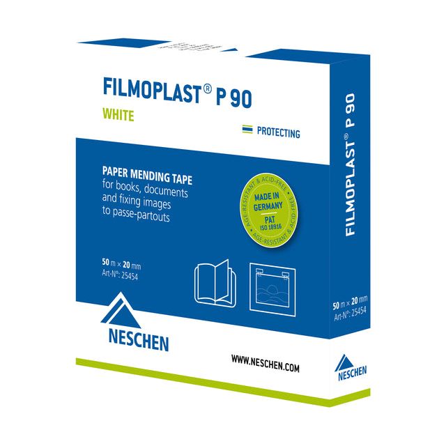 Filmoplast - P90 2CMX50M Weiß | Rollen Sie ein 1 Stück