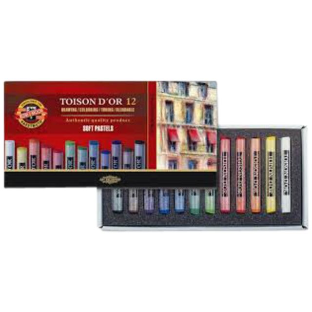 Koh-i-noor - craie à compter Toison 8512 ronde 12 pièces assorties