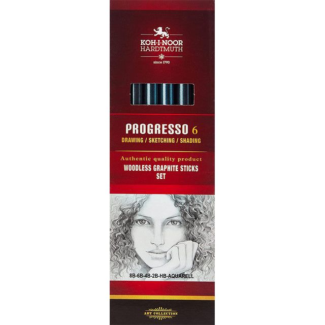 Koh-i-noor - Grafietstift  Koh-I-Noor progresso 8915 HB 8B + aqua | 4 stuks