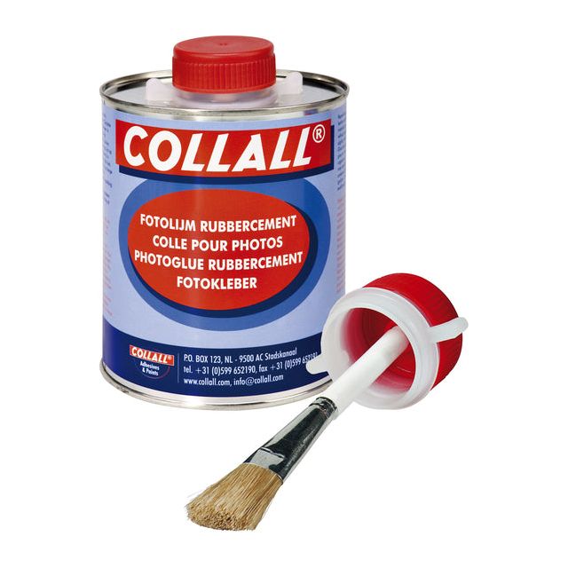 Collall - Rubbercement 1000ml + kwast | 6 stuks