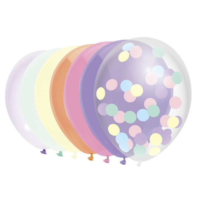 Haza - Balloon uni 30cm 10 pieces pastel assorted | 5 pieces